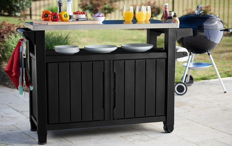 Load image into Gallery viewer, Outdoor Grill Cart with Storage
