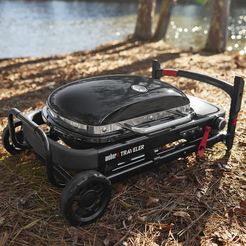 Load image into Gallery viewer, Weber Traveler® Compact Portable Gas Grill
