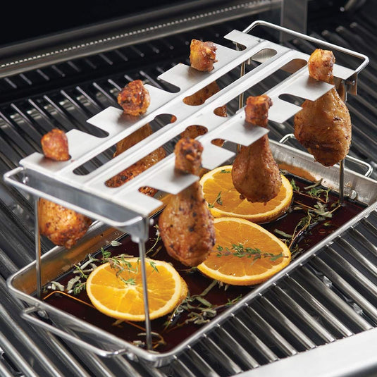 Stainless Steel Chicken Wing Rack – bbqbarnarlington