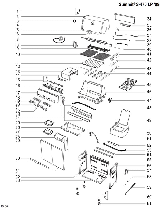 Weber Summit Tuck-away table assembly