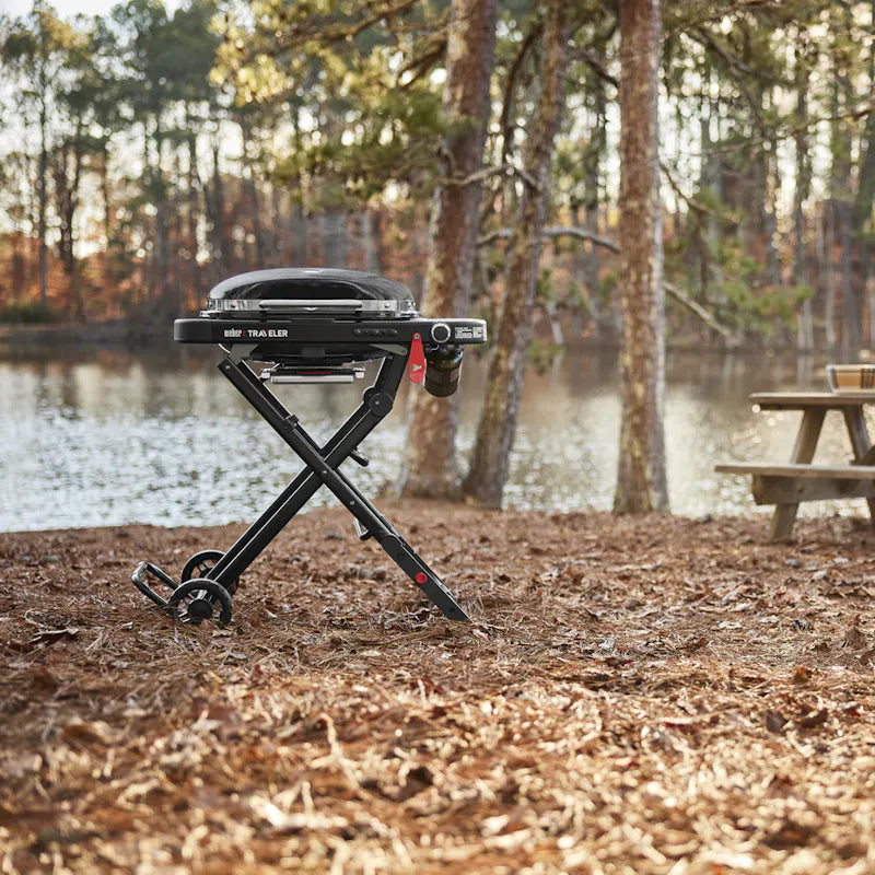 Load image into Gallery viewer, Weber Traveler® Compact Portable Gas Grill
