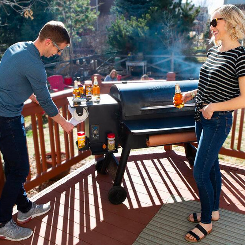 Load image into Gallery viewer, Drip EZ Magnetic Pellet Grill Butcher Paper &amp; Paper Towel Holder/Dispenser - Fits Most Pellet Grills
