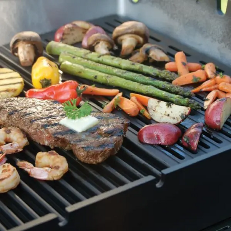 Load image into Gallery viewer, MHP TJK Propane Grill with SearMagic Grates, a   Stainless Steel Column, 2 Wheels &amp; Feet

