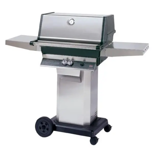 MHP TJK Natural Gas Grill with Stainless Steel Grids, a Stainless Steel Column & a Wheeled Base with Locking Casters