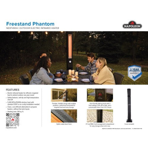 Load image into Gallery viewer, Phantom Freestand Outdoor Electric Infrared Heater
