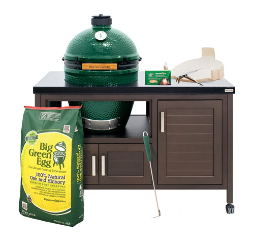 Large Big Green Egg 53-inch Modern Farmhouse Table Package